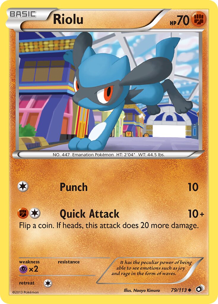 Riolu 079/140 — Legendary Treasures (English Pokémon TCG card)