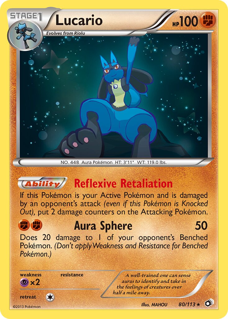 Lucario 080/140 — Legendary Treasures (English Pokémon TCG card)