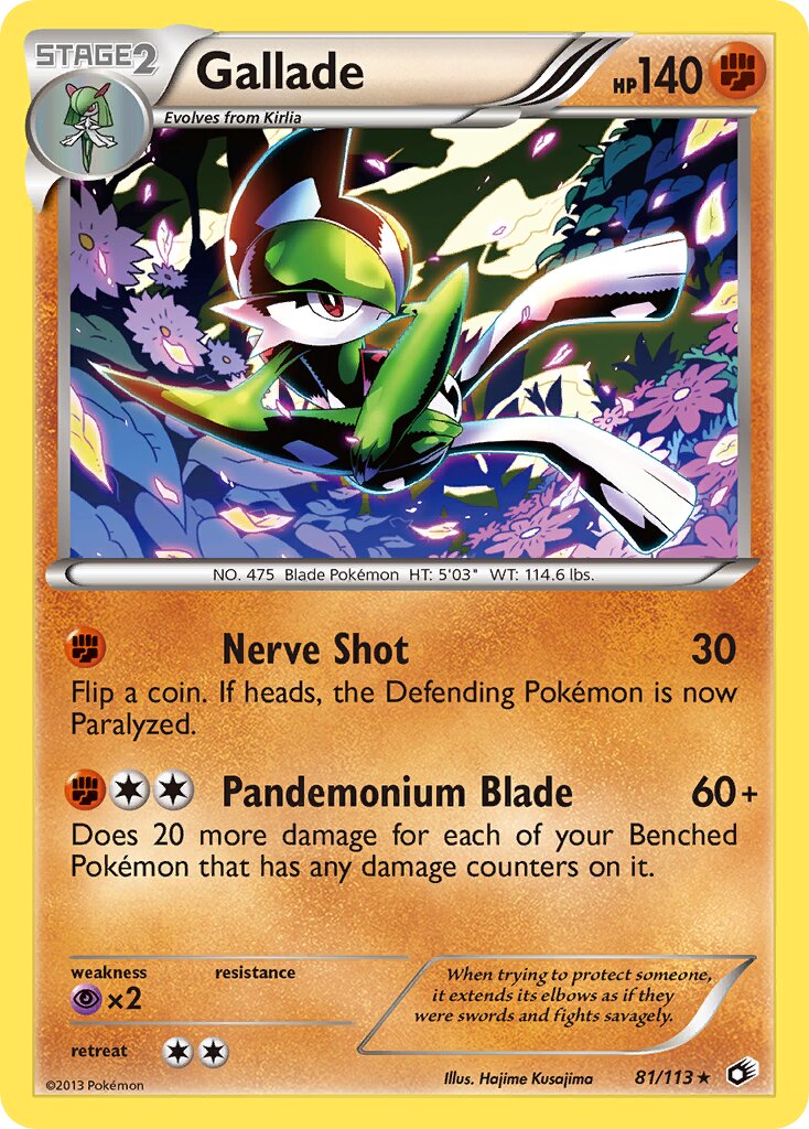 Gallade 081/140 — Legendary Treasures (English Pokémon TCG card)