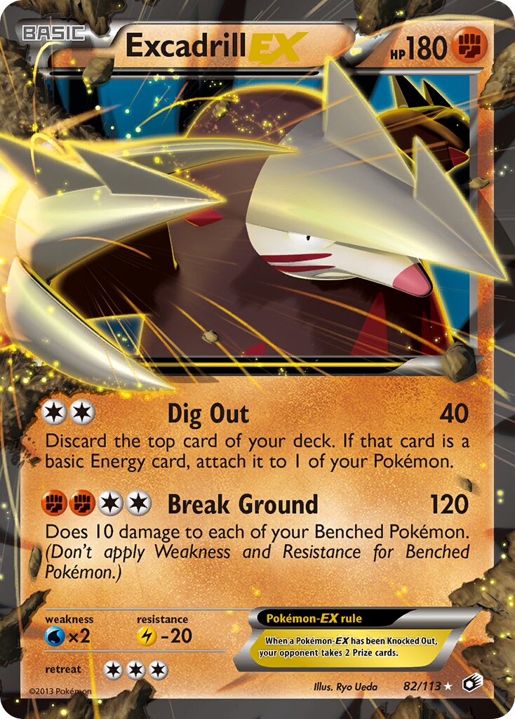 Excadrill-EX 082/140 — Legendary Treasures (English Pokémon TCG card)