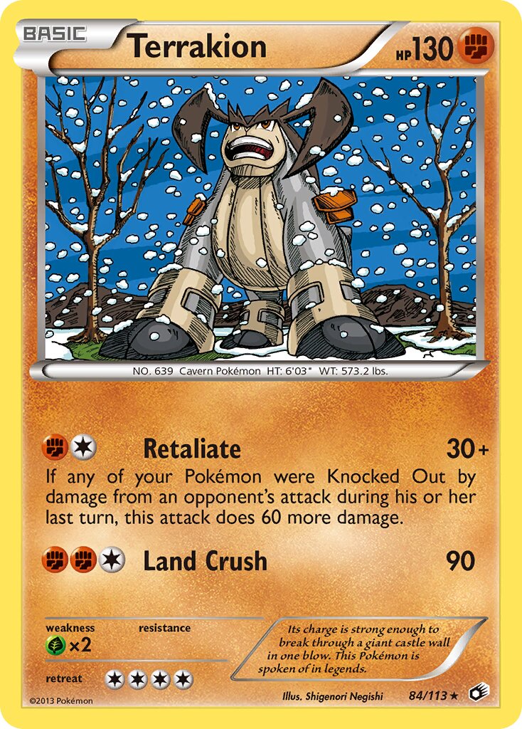 Terrakion 084/140 — Legendary Treasures (English Pokémon TCG card)
