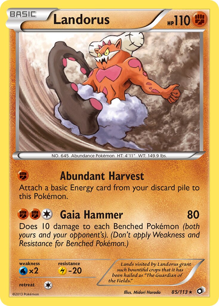 Landorus 085/140 — Legendary Treasures (English Pokémon TCG card)