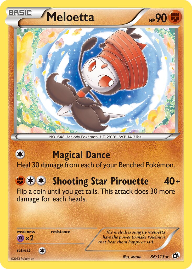 Meloetta 086/140 — Legendary Treasures (English Pokémon TCG card)