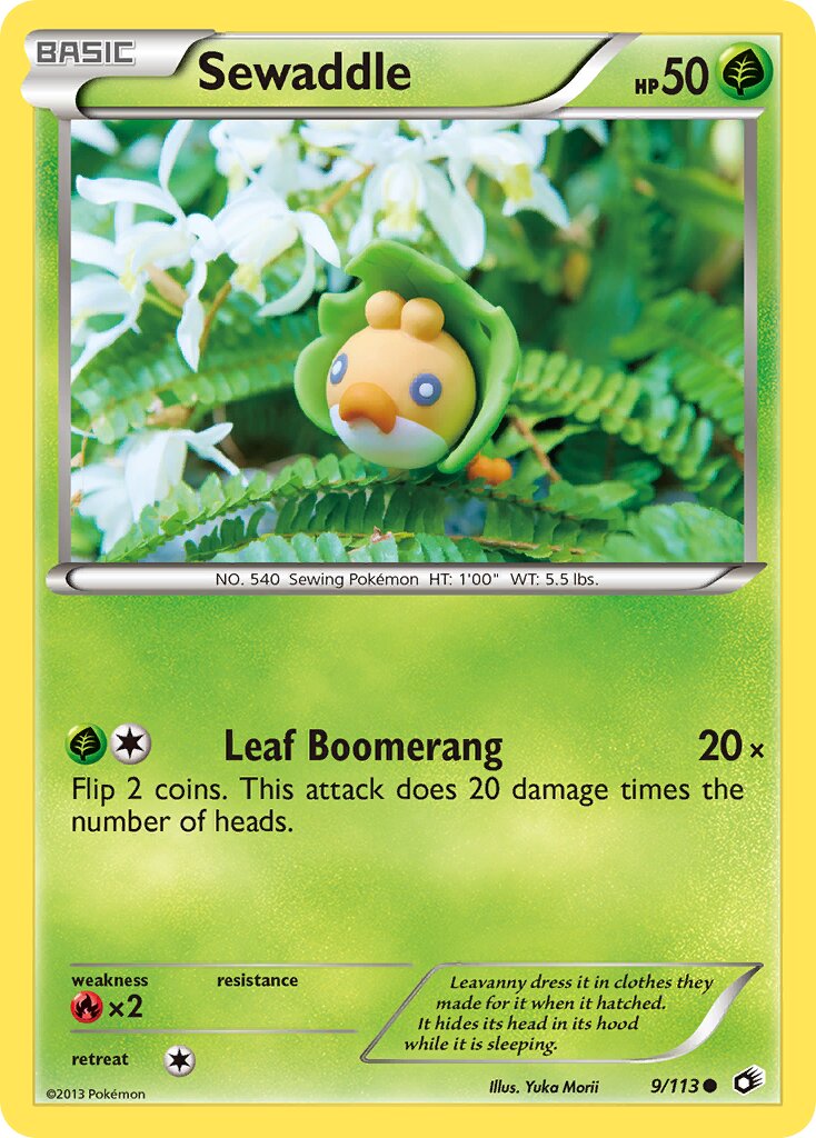 Sewaddle 009/140 — Legendary Treasures (English Pokémon TCG card)