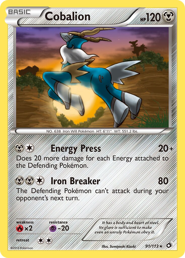 Cobalion 091/140 — Legendary Treasures (English Pokémon TCG card)