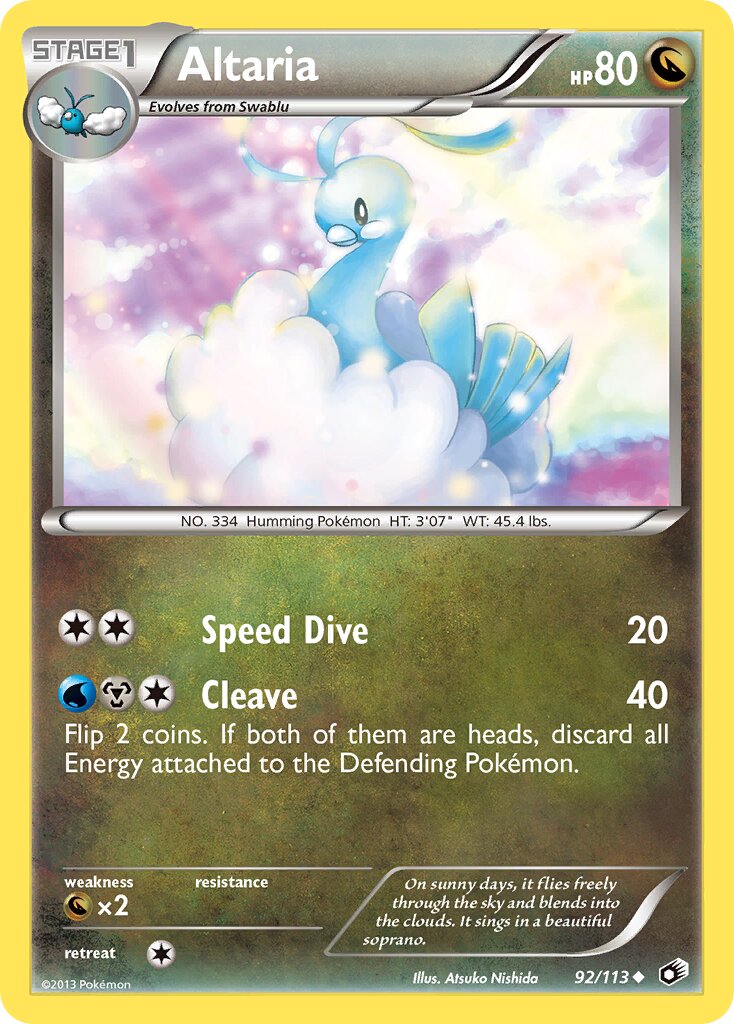 Altaria 092/140 — Legendary Treasures (English Pokémon TCG card)