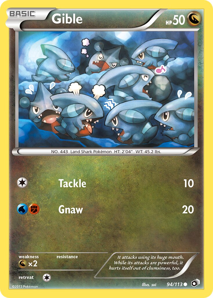 Gible 094/140 — Legendary Treasures (English Pokémon TCG card)