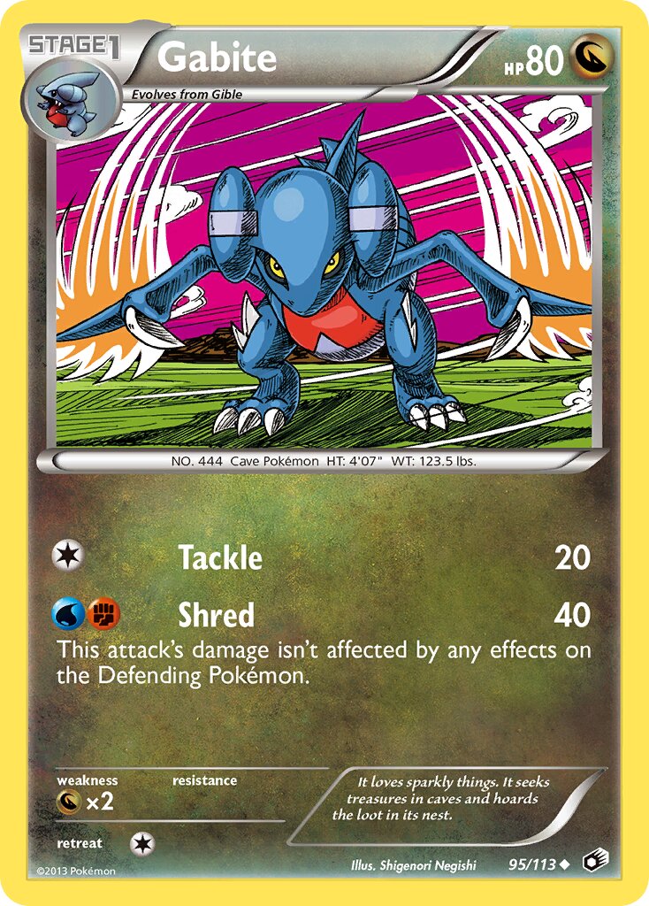 Gabite 095/140 — Legendary Treasures (English Pokémon TCG card)