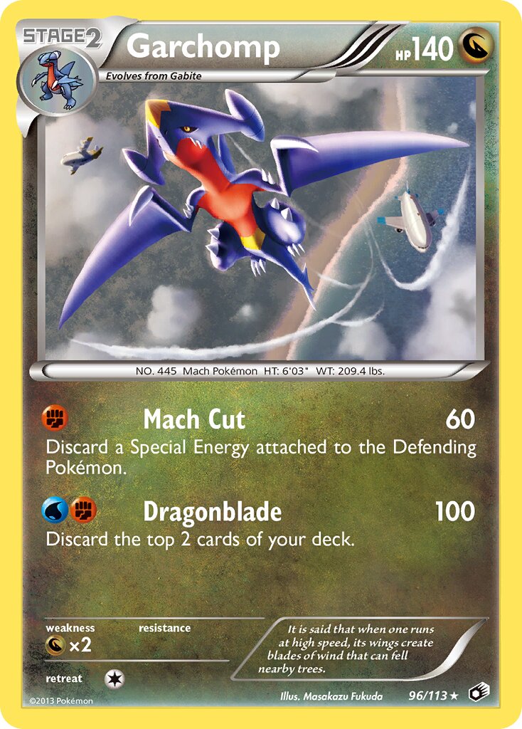 Garchomp 096/140 — Legendary Treasures (English Pokémon TCG card)