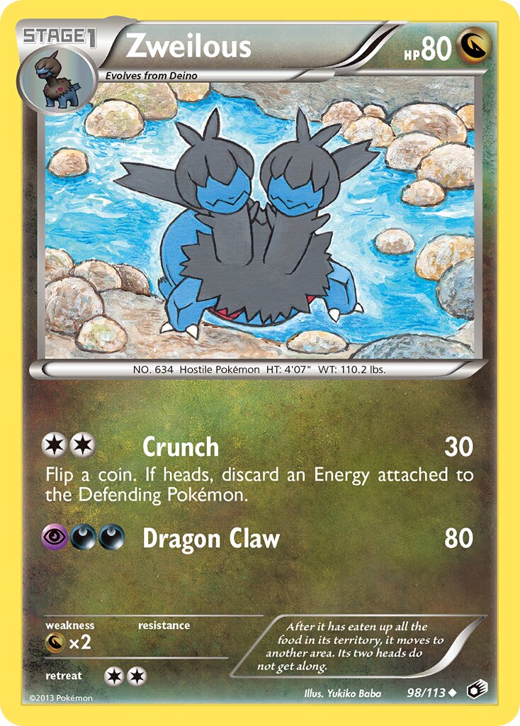 Zweilous 098/140 — Legendary Treasures (English Pokémon TCG card)