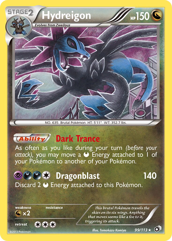 Hydreigon 099/140 — Legendary Treasures (English Pokémon TCG card)
