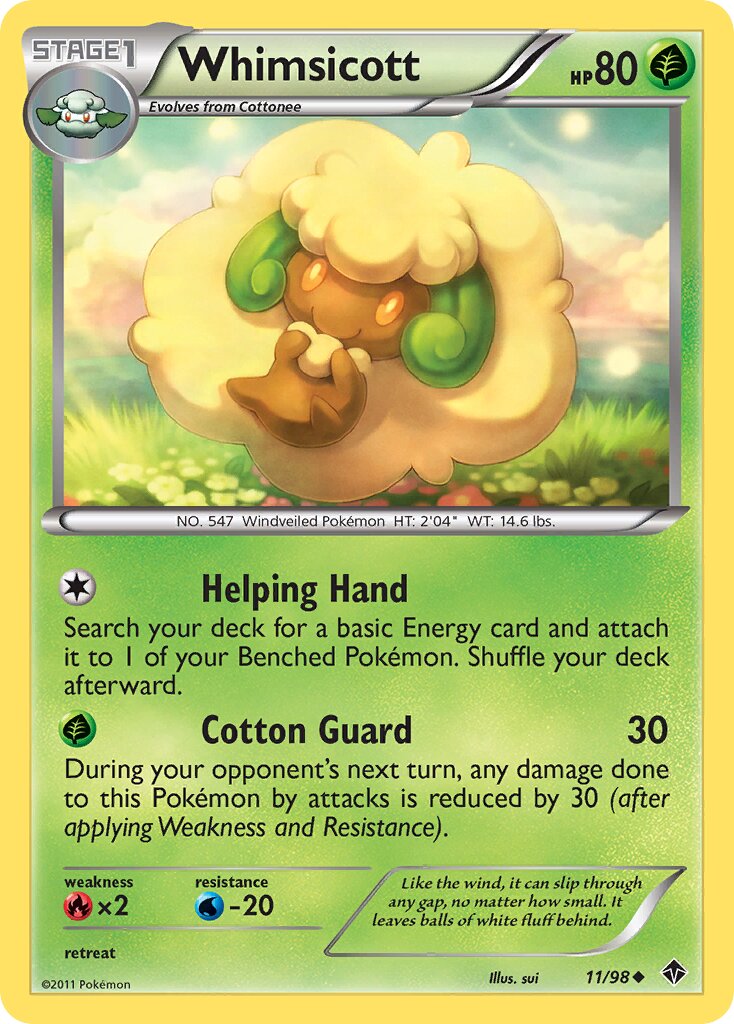 Whimsicott 011/98 — Emerging Powers (English Pokémon TCG card)