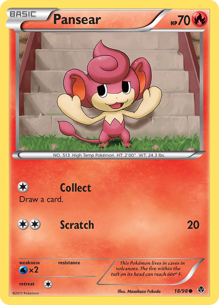 Pansear 018/98 — Emerging Powers (English Pokémon TCG card)
