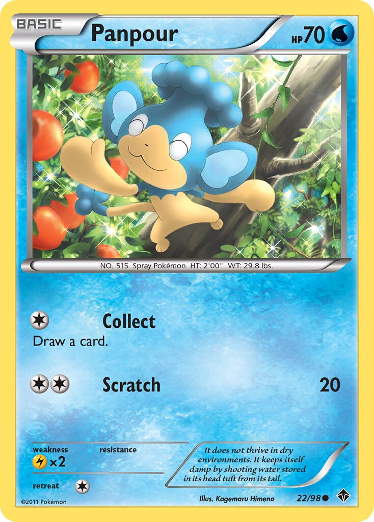 Panpour 022/98 — Emerging Powers (English Pokémon TCG card)