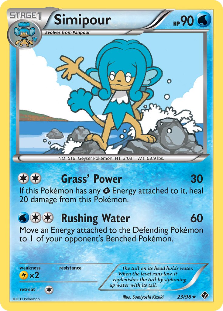 Simipour 023/98 — Emerging Powers (English Pokémon TCG card)