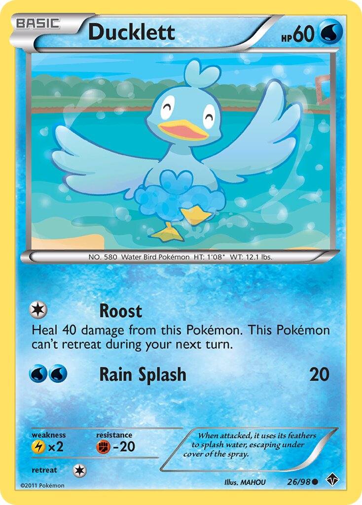 Ducklett 026/98 — Emerging Powers (English Pokémon TCG card)