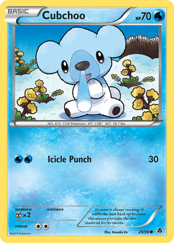 Cubchoo 029/98 — Emerging Powers (English Pokémon TCG card)