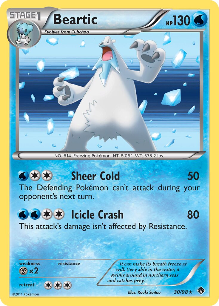 Beartic 030/98 — Emerging Powers (English Pokémon TCG card)