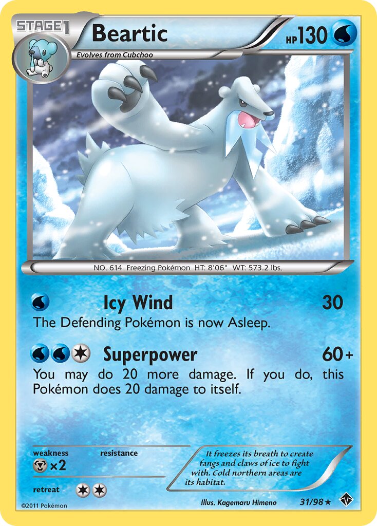 Beartic 031/98 — Emerging Powers (English Pokémon TCG card)