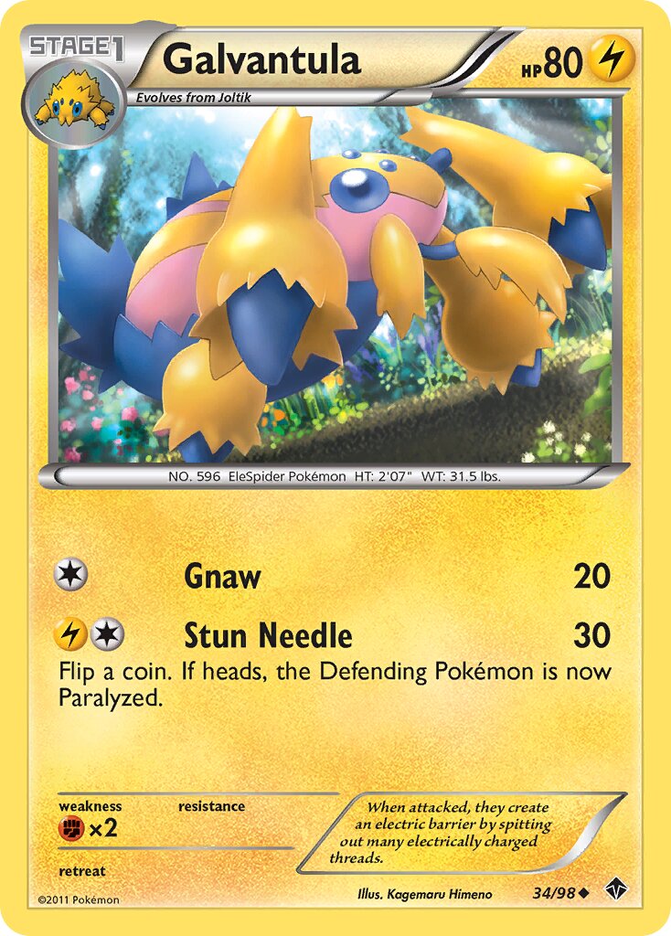 Galvantula 034/98 — Emerging Powers (English Pokémon TCG card)