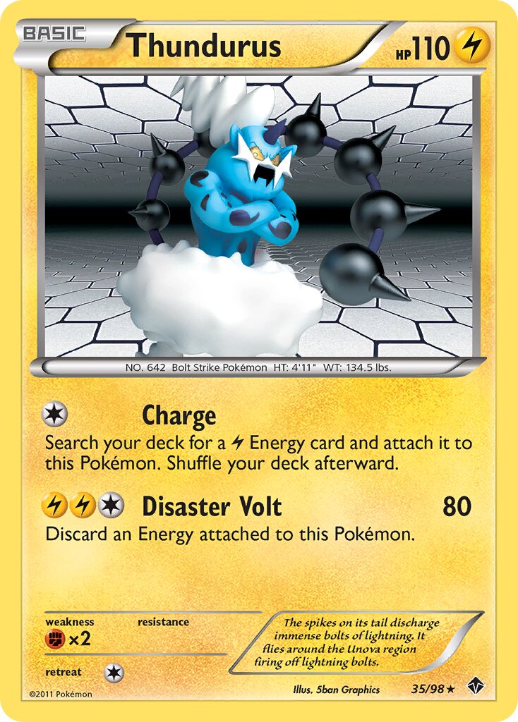 Thundurus 035/98 — Emerging Powers (English Pokémon TCG card)