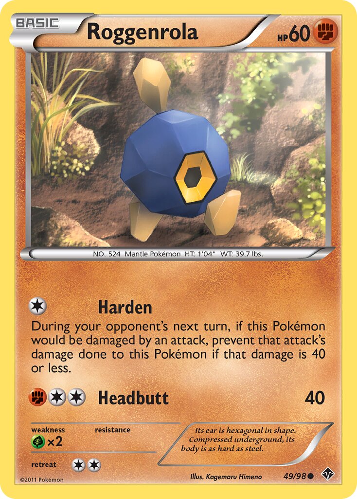 Roggenrola 049/98 — Emerging Powers (English Pokémon TCG card)