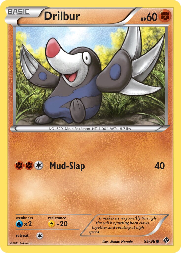 Drilbur 055/98 — Emerging Powers (English Pokémon TCG card)