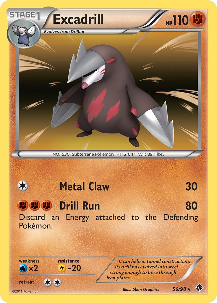 Excadrill 056/98 — Emerging Powers (English Pokémon TCG card)