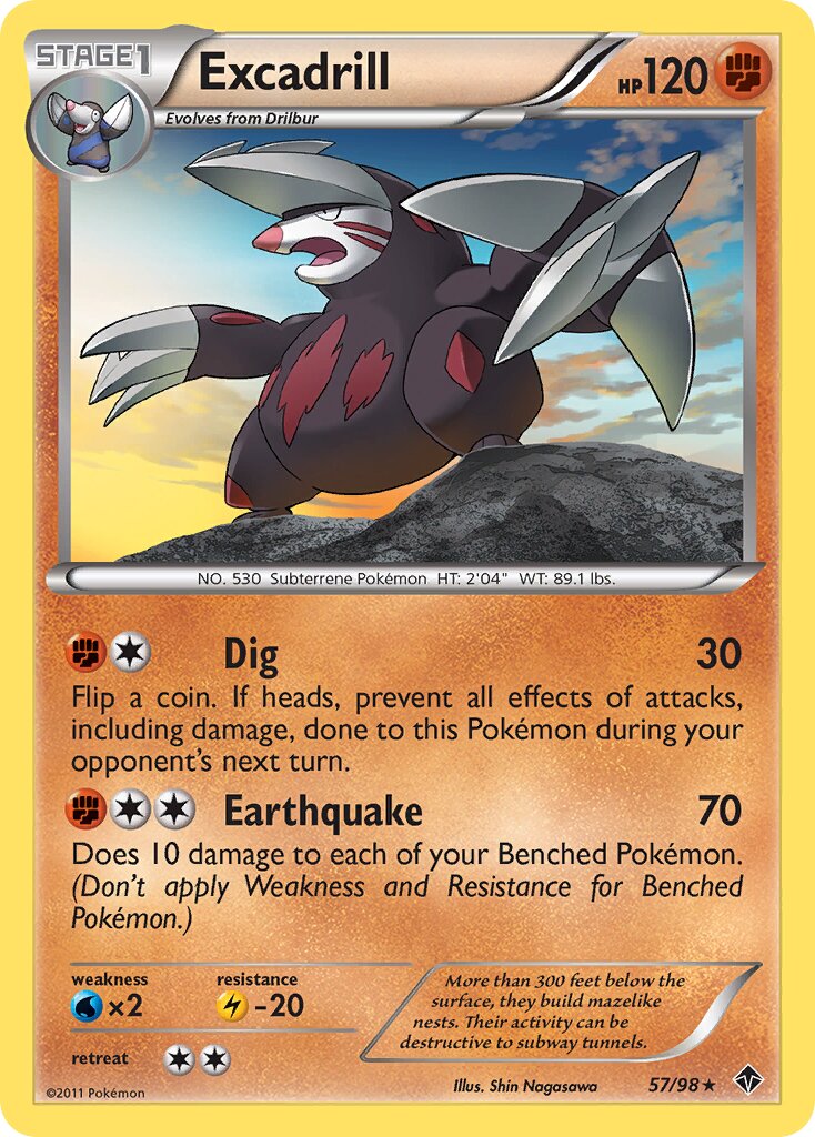 Excadrill 057/98 — Emerging Powers (English Pokémon TCG card)