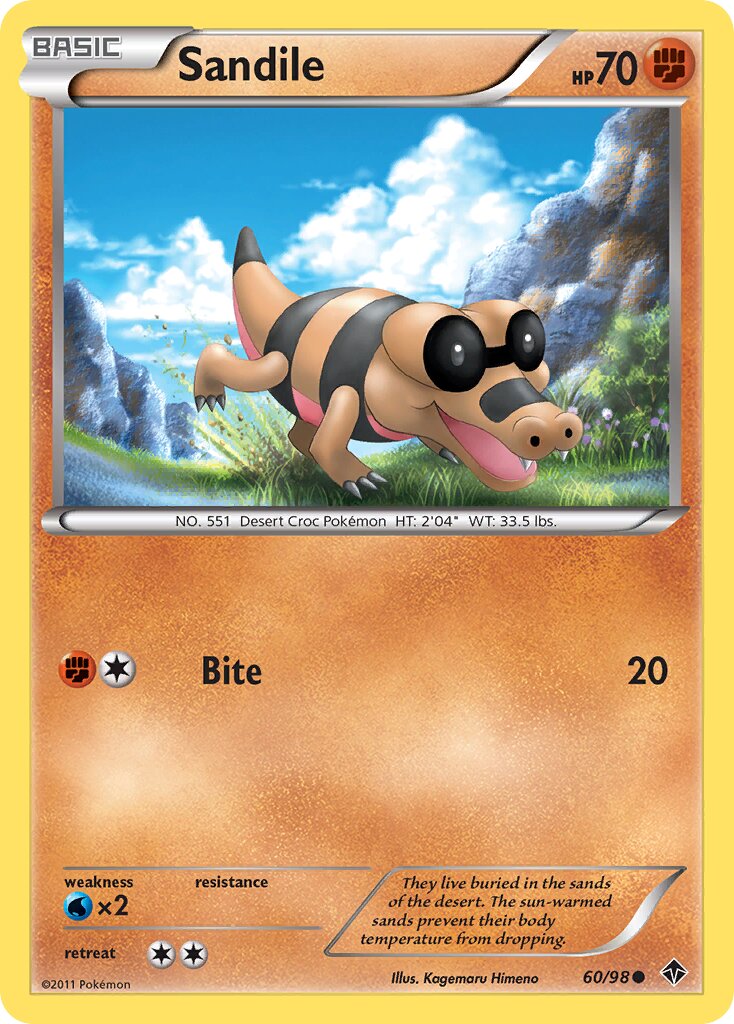 Sandile 060/98 — Emerging Powers (English Pokémon TCG card)