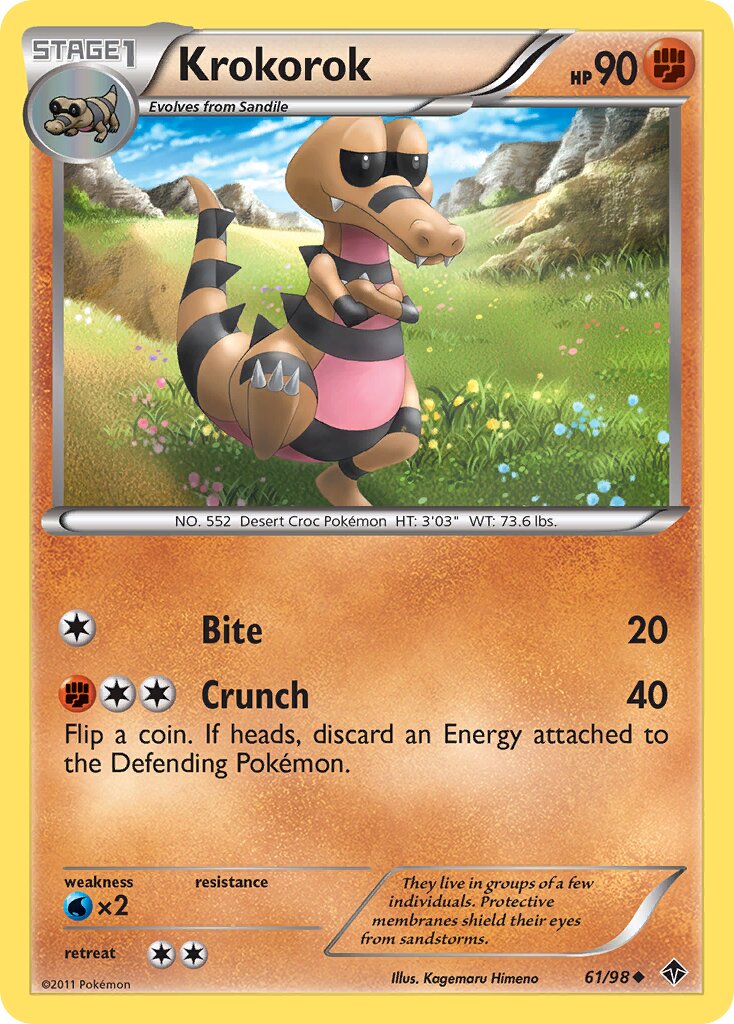 Krokorok 061/98 — Emerging Powers (English Pokémon TCG card)