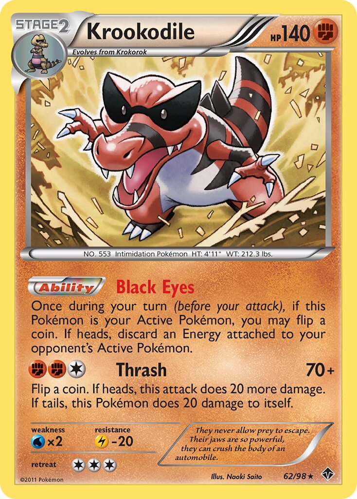 Krookodile 062/98 — Emerging Powers (English Pokémon TCG card)