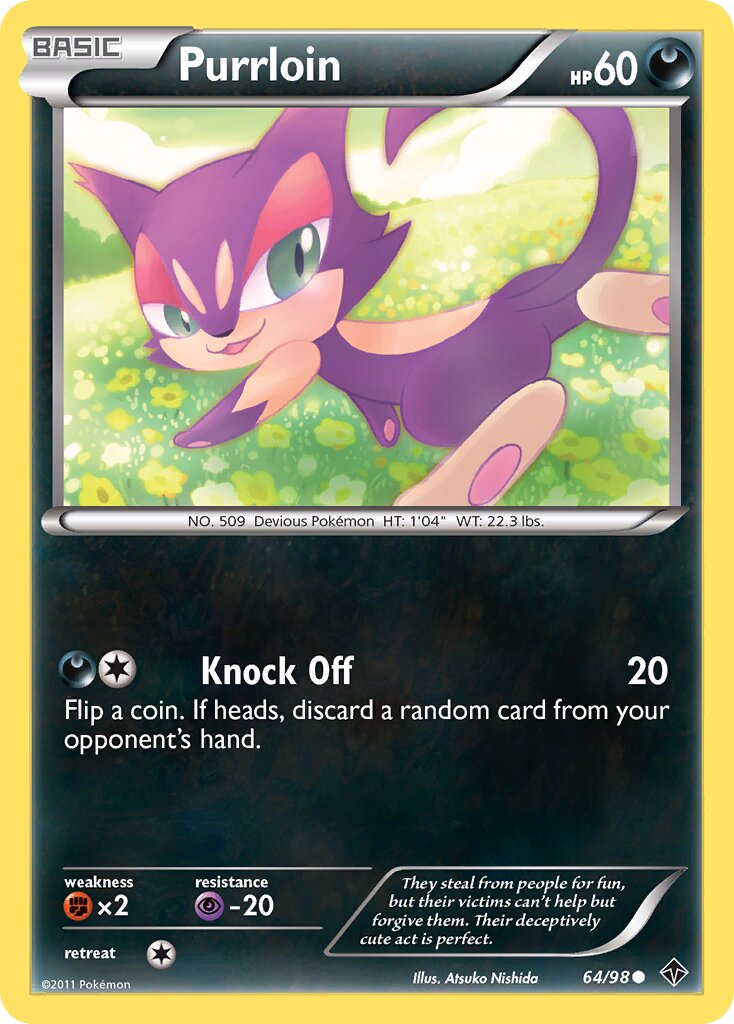 Purrloin 064/98 — Emerging Powers (English Pokémon TCG card)