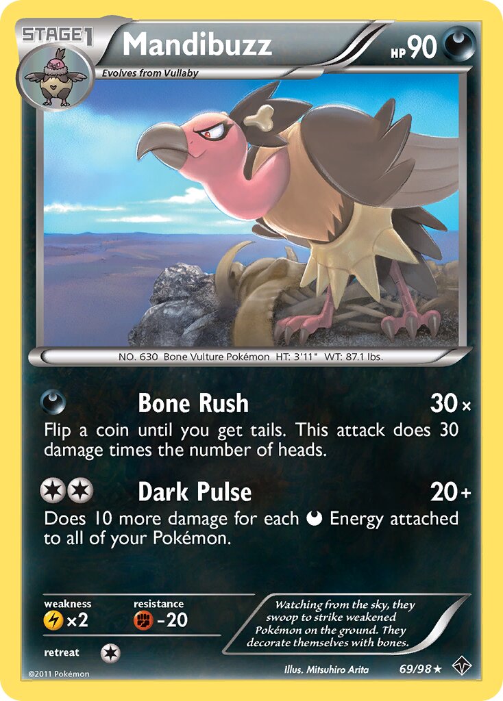 Mandibuzz 069/98 — Emerging Powers (English Pokémon TCG card)
