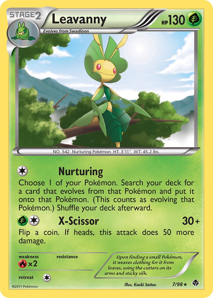 Leavanny 007/98 — Emerging Powers (English Pokémon TCG card)