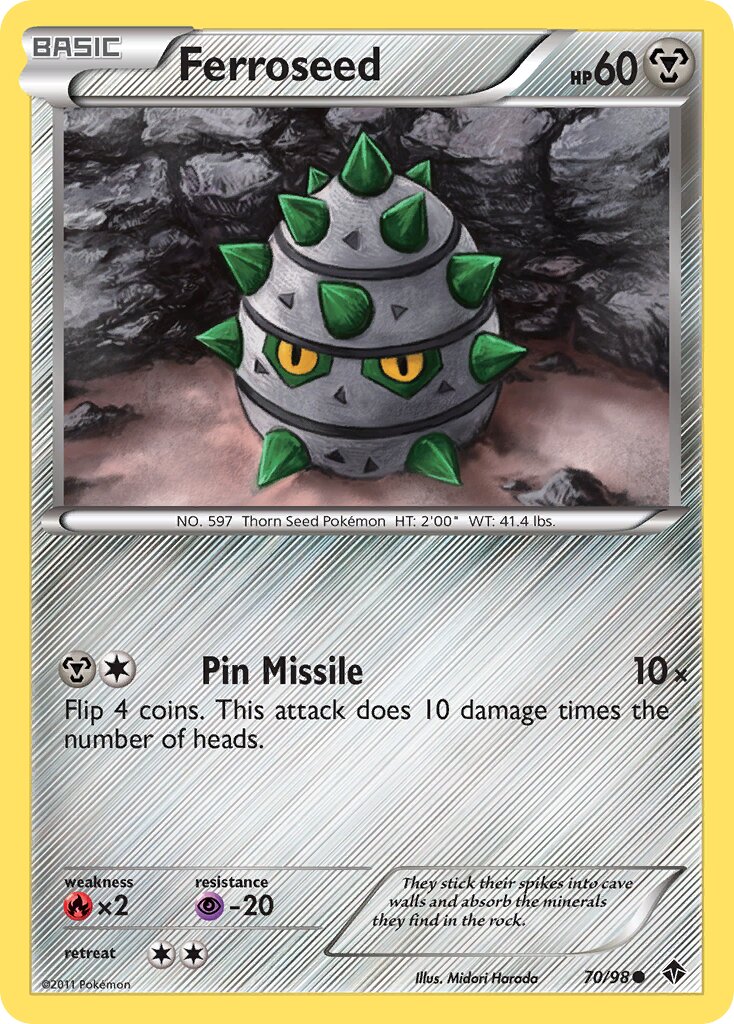 Ferroseed 070/98 — Emerging Powers (English Pokémon TCG card)