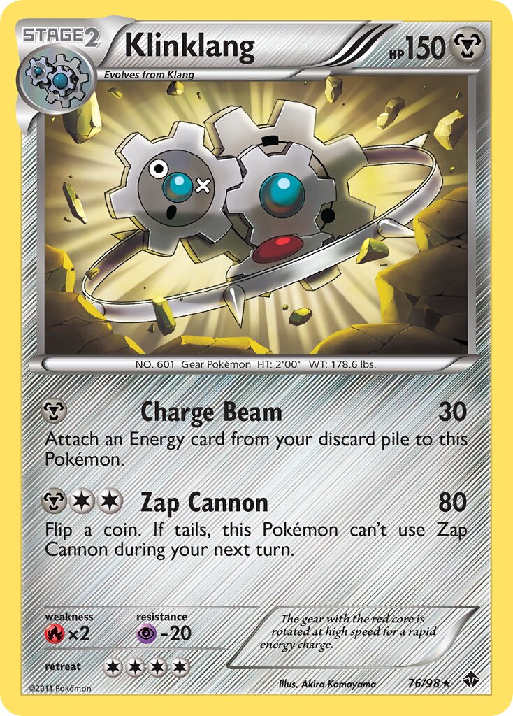Klinklang 076/98 — Emerging Powers (English Pokémon TCG card)