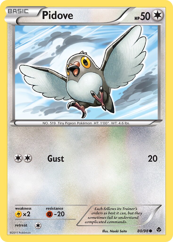 Pidove 080/98 — Emerging Powers (English Pokémon TCG card)