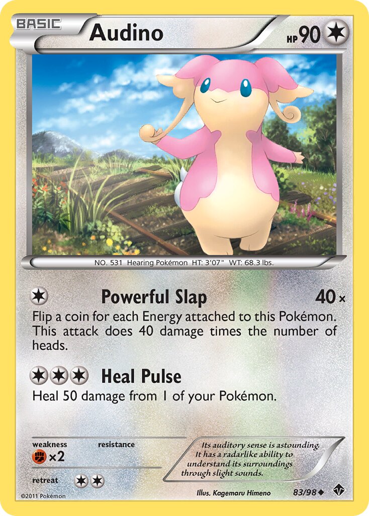 Audino 083/98 — Emerging Powers (English Pokémon TCG card)