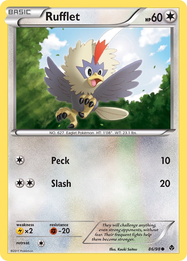 Rufflet 086/98 — Emerging Powers (English Pokémon TCG card)