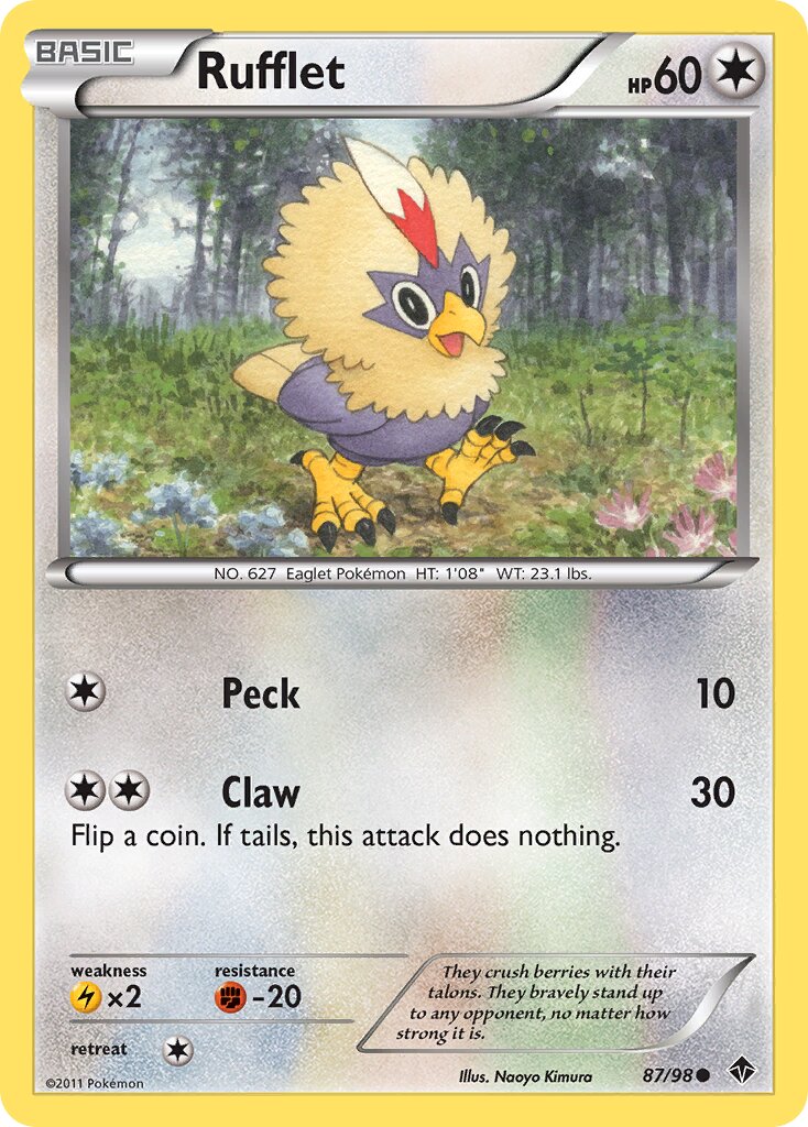 Rufflet 087/98 — Emerging Powers (English Pokémon TCG card)