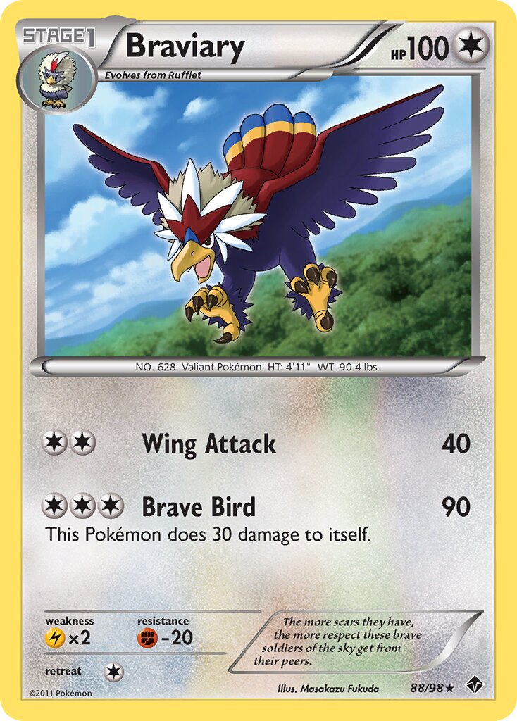 Braviary 088/98 — Emerging Powers (English Pokémon TCG card)