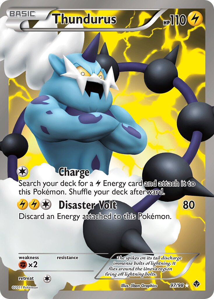Thundurus 097/98 — Emerging Powers (English Pokémon TCG card)