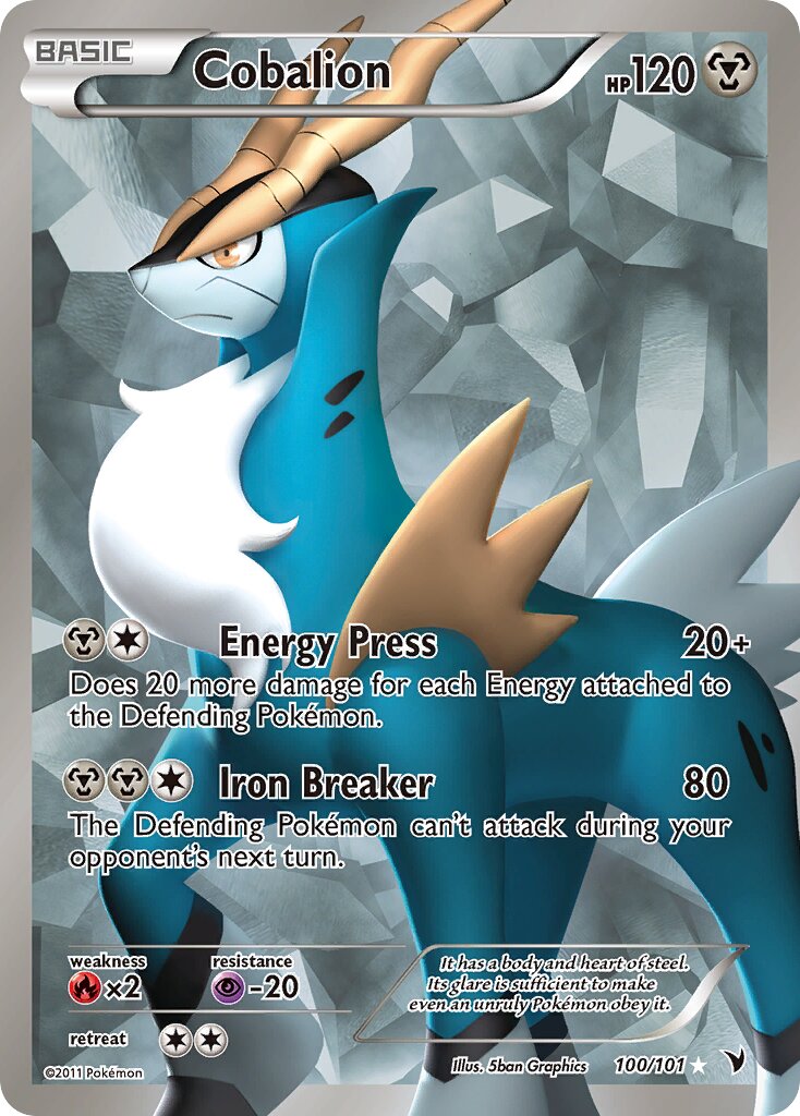 Cobalion 100/101 — Noble Victories (English Pokémon TCG card)