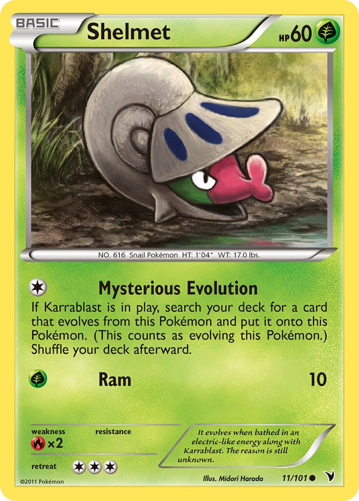 Shelmet 011/101 — Noble Victories (English Pokémon TCG card)
