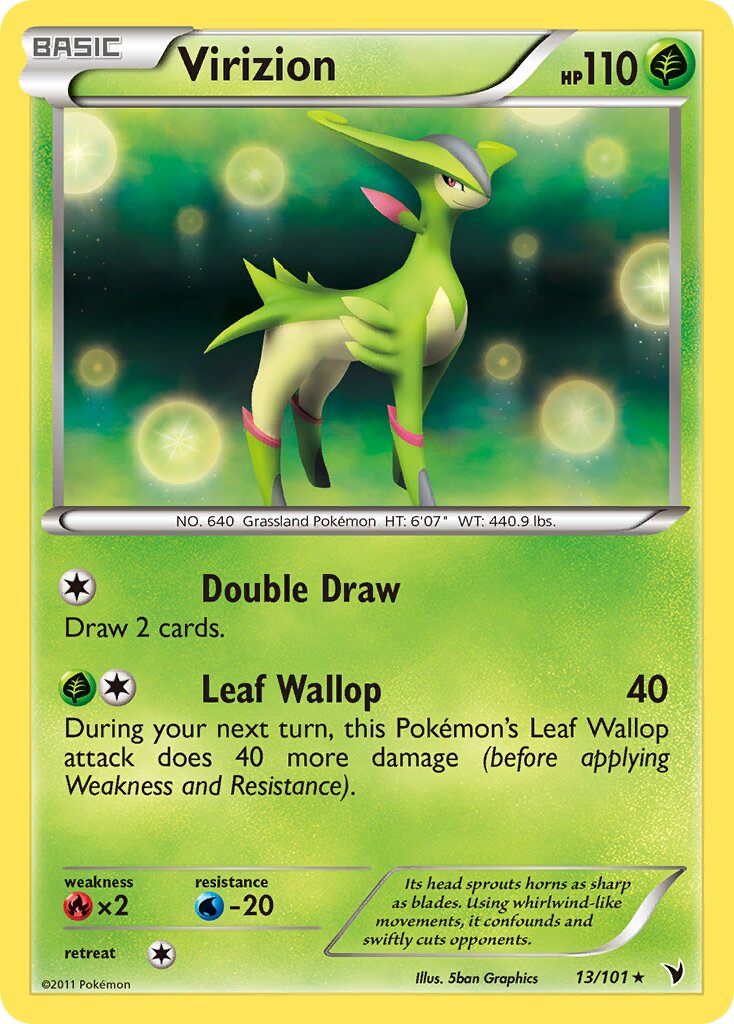 Virizion 013/101 — Noble Victories (English Pokémon TCG card)