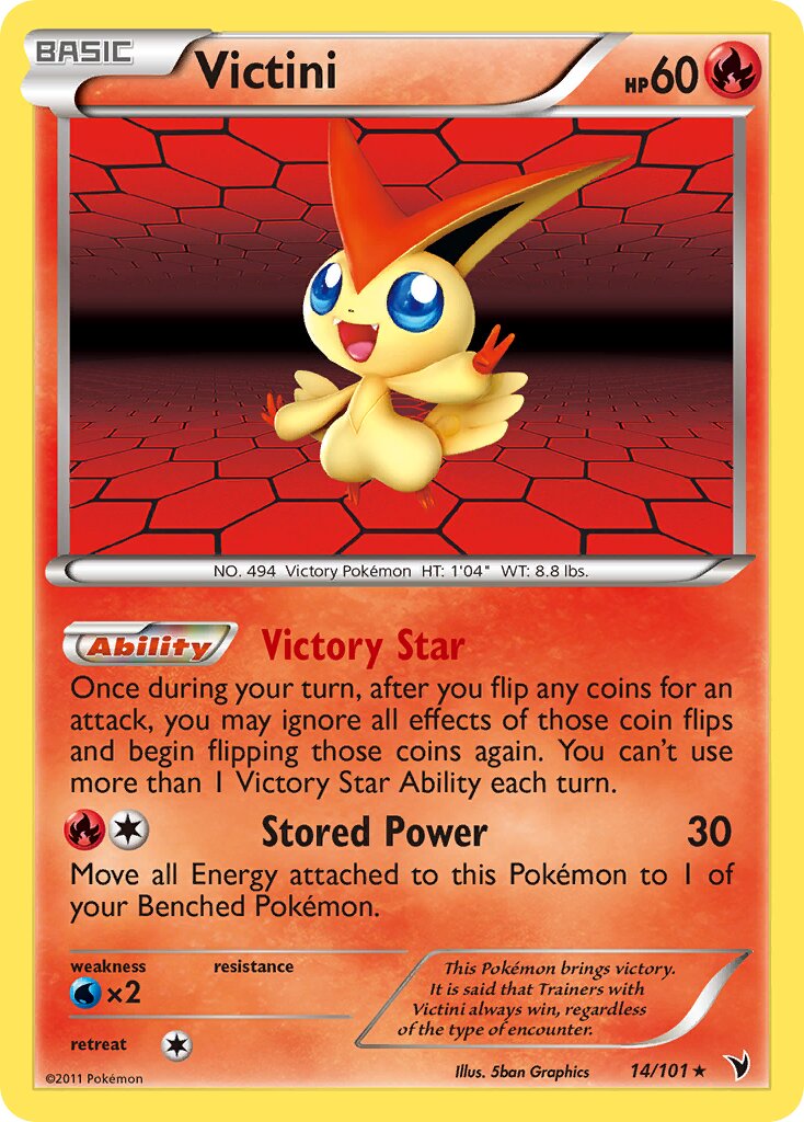 Victini 014/101 — Noble Victories (English Pokémon TCG card)