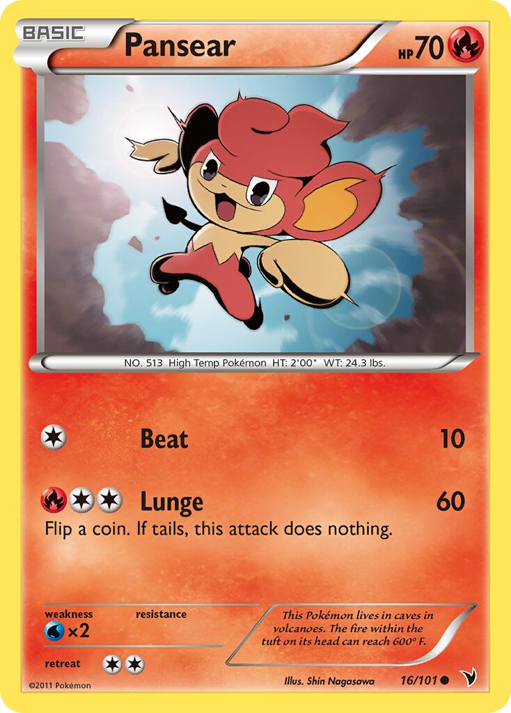 Pansear 016/101 — Noble Victories (English Pokémon TCG card)