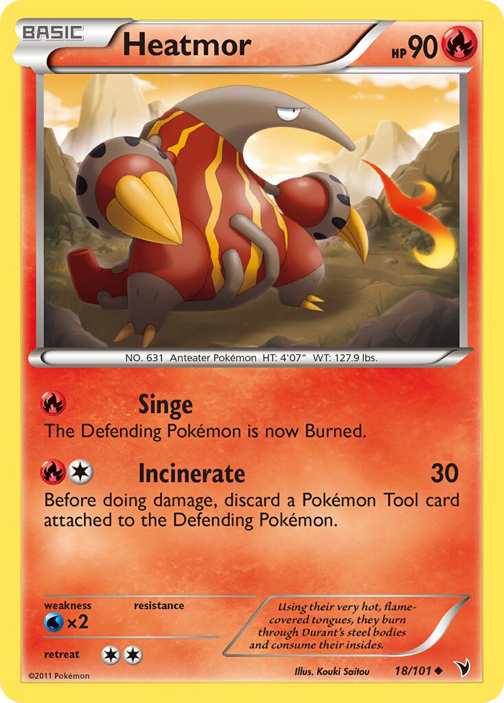 Heatmor 018/101 — Noble Victories (English Pokémon TCG card)