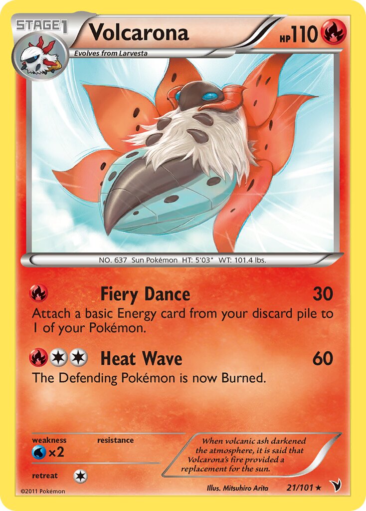 Volcarona 021/101 — Noble Victories (English Pokémon TCG card)